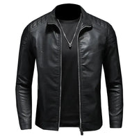 Herren Jacke mit Reißverschluss, Stehkragen und Schulterdetails in Schwarz