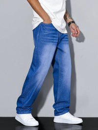 Herren Jeans mit lockerer Passform in Dunkelblau