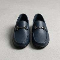 Herren-Loafer mit Metall-Detail in Mitternachtsblau