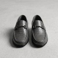 Herren-Loafer mit Metall-Detail in Heidegrau