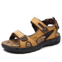 Maximilian | Herren Orthopädische Comfortable Sandals Klettverschluss EVA-Sohle in Gelbbraun