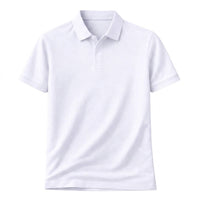 Herren-Poloshirt mit kurzen Ärmeln und Knopfleiste in Weiß