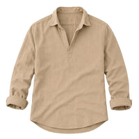Herren-Pullover mit langem Arm und lockerer Passform in Khaki