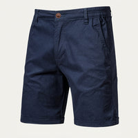 Herren-Shorts mit flacher Vorderseite und elastischem Bund in Marineblau