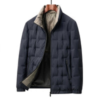 Herren Steppjacke mit Stehkragen in Dunkelblau