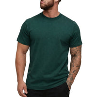 Herren-T-Shirt mit Rundhalsausschnitt und kurzen Ärmeln in Grün