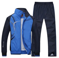 Herren Zweiteiliger Trainingsanzug mit Reißverschlussjacke und Hose in Blau