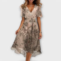 Bianca™ - Damenkleid mit V-Ausschnitt in Beige
