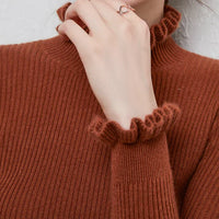 EMILIA – Herbstpullover aus weichem Stoff in Braun