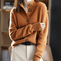 Hanna | Stilvolles Damen Strick-Gilet modern in Orange