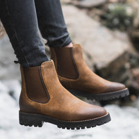 Nicole | Profilsohle Blockabsatz Stiefeletten in Braun
