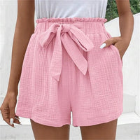 Hochtaillierte Shorts mit Klassischem Schnitt für Frauen | Ideal für den Sommer und Freizeitaktivitäten in Rosa