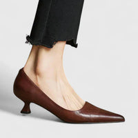 Felicity | Spitze Zehe Verstellbar Absatzschuhe in Braun