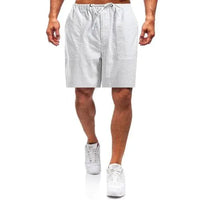 Kurze Hose mit Gummibund und Kordel für Herren | Ideal für den Sommer in Weiß