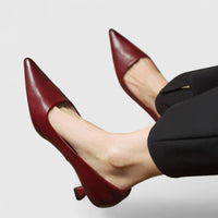 Felicity | Spitze Zehe Verstellbar Absatzschuhe in Reddish Braun