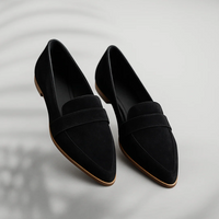Rosa™ – Orthopädische Mokassins aus Leder in Schwarz