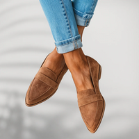 Rosa™ – Orthopädische Mokassins aus Leder in Khaki