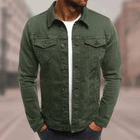 Christof™ - Exklusive Jeansjacke in Grün