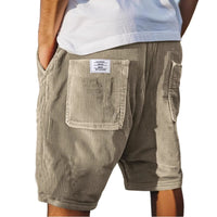 Jasper | Herren Cord Shorts mit elastischem Bund in Khaki