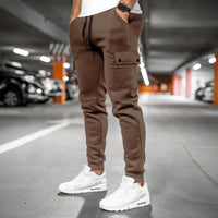Herren Jogginghose Sport Freizeit Bequemer Passform in Kaffee