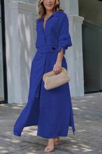 Jeanette | Leinenkleid in Blau