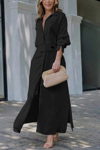 Jeanette | Leinenkleid in Schwarz