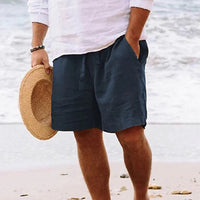 Kaspar | Herren Kordelzug Shorts Bermuda in Marineblau