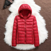 Helga | Wasserdichte Daunenjacke in Rot
