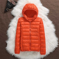 Helga | Wasserdichte Daunenjacke in Orange
