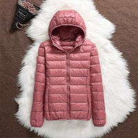 Helga | Wasserdichte Daunenjacke in Rosa