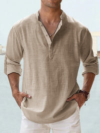 Eckhard | Herren Sommer Hemd | Langarm in Khaki