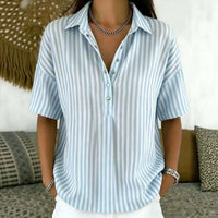 Kirra | Sportliche Polokragen Bluse in Blau