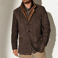 Charles | Vintage Freizeitjacke für Herren in Dunkelbraun