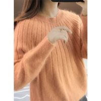 Lina | Kaschmir Strickpullover Weich in Orange