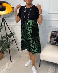 Lina | Luftiges Sommerkleid mit Rundhalsausschnitt in Grün