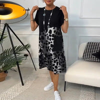 Lina | Luftiges Sommerkleid mit Rundhalsausschnitt in Schwarz