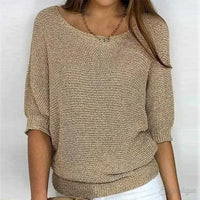 Louisa | Eleganter Feinstrick Pullover in Beige