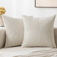 Dekokissen Samt Weich Quadratisch Sofa Wohnzimmer in Beige