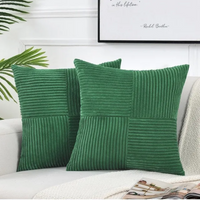 Dekokissen Samt Weich Quadratisch Sofa Wohnzimmer in Grün