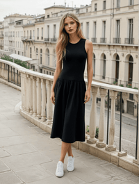 Mango | Elegantes Sommerkleid in Schwarz