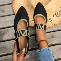 Marlena | Damen Mary Jane Karomuster Ballerinas in Schwarz