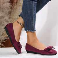 Marlotta | Damen Ballerinas mit Schleife in Burgunder