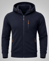 Martin | Herren Sportliches Reißverschluss Hoodie in Marineblau