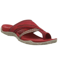 Maximiliane | Damen Flache Komfort Sandalen in Rot