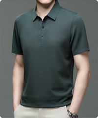 Jason | Kurzarm Polokragen Poloshirt in Dunkelgrün