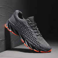 Herren Laufschuhe Sportschuhe Running Schuhe Leicht Atmungsaktiv in Grau