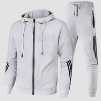 Trainingsanzug Herren Sportanzug Jogginganzug Fitness Freizeit in Grau