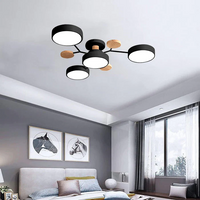 Deckenlampe Modern LED Acryl Eisen Wohnzimmer in Schwarz