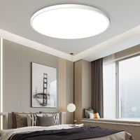 LED Deckenleuchte Rund Flach Modern Acryl in Weiß