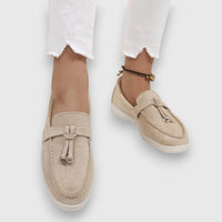 Gerda | Damen Loafer Fußgewölbestütze Gepolstert – Komfort Loafer Support 2026 in Beige